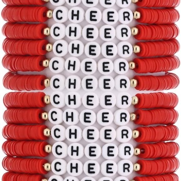 Cheerleader Bracelets Set of 24 Women Teens Team Spirit Gifts - Picture 1 of 8